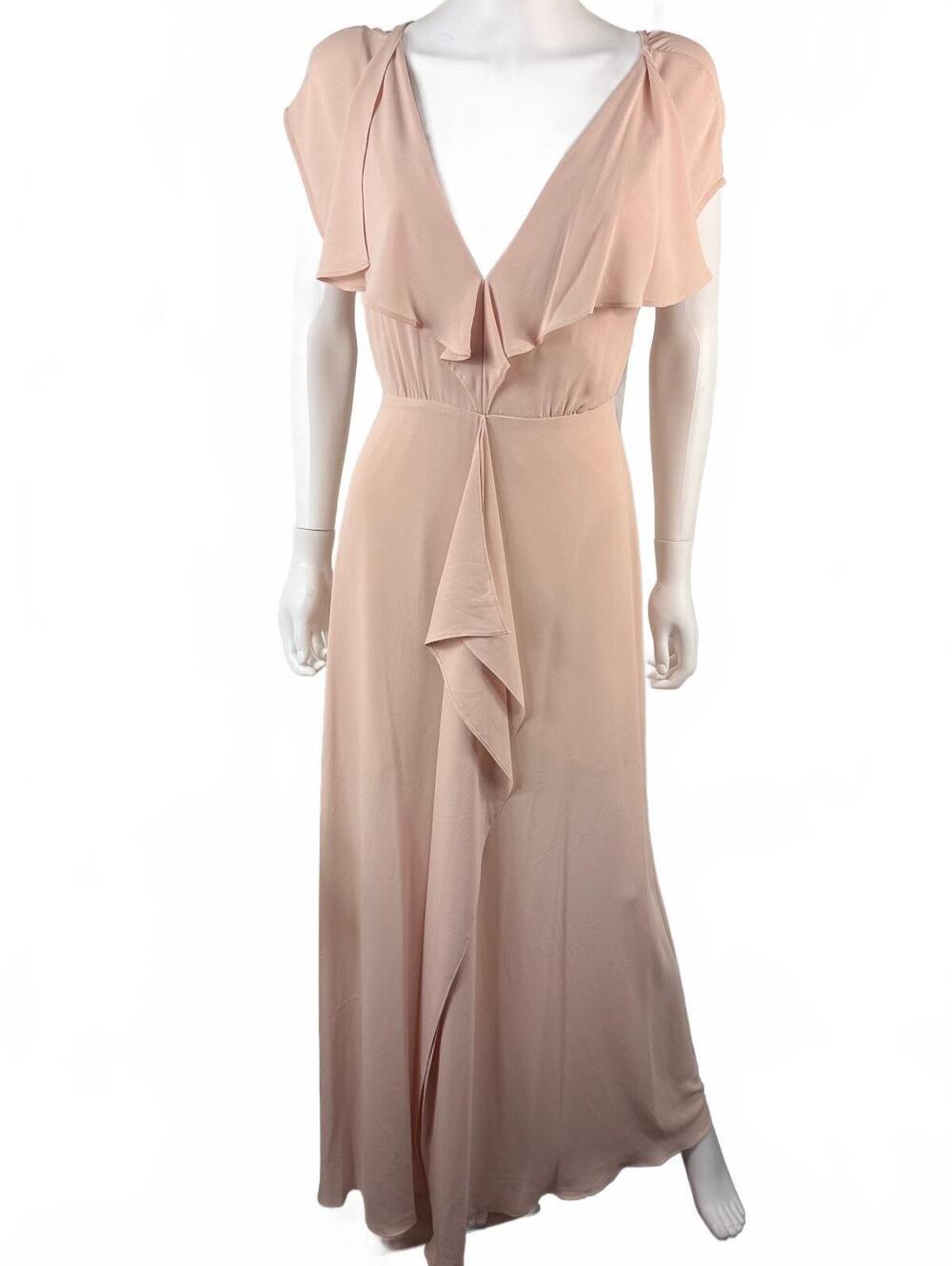NWTsBCBGMAXAZRIA Pink Maxi Dress with Ruffle Detail Size 2